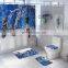Christmas Bathroom Waterproof Shower Curtain Set Toilet Cover Mat Non slip Bath Rugs Home Bathroom Carpet Christmas Decor