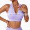 Hooded High Impact Sports Bras Hollow Back Yoga Tank Woman Custom Tops Activewear