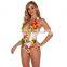 High Quality Ladies Sexy Swimsuit Bikini One Piece Floral Swimwear Bathing Suits For Women Beachwear