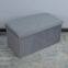 Foldable storage velvet ottoman-Grey