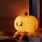 New Pumpkin Night Lights For Halloween Cute Softr Silicone Safe Lamp Decorations Timing Dimmable Bedside Decor Halloween Gifts