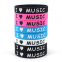 Wholesale in Stock I Love Music Soft Print Silicone Wristband Adult Wedding Gift High Quality Silicone  Bracelet