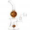 Vibrant Colorful Backwater Glass Smoking Pipe Hookah and Lamb Lighting
