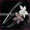 Wholesaler fashion women metal crystal flower charm hairband for wedding