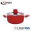 Aluminum ceramic pressed Sauce pot /Casserole pot with lid QD-TC101