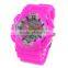 LP1369 Hot product stainless steel case back dual time pu bracelet watch