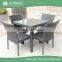 All weather wicker outdoor furniture cheap rattan patio plastic dining chair and table set