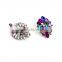 colorful stone stud earrings