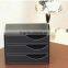 Home & Office stationery ,hot sell Pu Faux Leather 4 drawer sorter desk orgainser