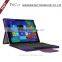 Premium leather Folio Protective Cover Case with Stand for microsoft surface pro 4 tablet purple