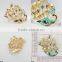 Latest excellent import product thailand jewel one jewellery peacock brooch for wedding dress B0103
