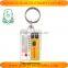 promotional clear custom blank plastic photo frame key chain picture insert logo car shape keyring