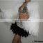 white Ostrich Feather fringe trim LZBYM053