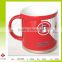 Hand painted and hand made embossed and decal printing ceramic mug