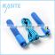 2.7m*5mm fitness counting cotton jump rope, PP handle with single color foam