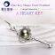 natural pearl pendant 8-9mm black tahitian pearl white gold necklace for wholesale