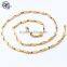 Wholesale 18k gold plated stainless steel thin link stick bullet necklace chain