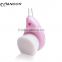 Patent design pink handle andor face cleansing brush