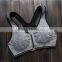 Women's Strech Removable Pads Front Zipped Comfort Sport Bra