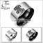 Stainless Steel Cubic Zirconia Men's Cross Band Ring Fashion Jewelry