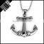 Fashion Vintage Stainless Steel Silver Plated Anchor Alloy Charm Necklace