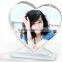 heart shaped colar printing love crystal picture frame