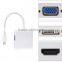 Mini Display Port DP to DVI/VGA/H-DMI Converter Adapter Cable 3 in 1 for Macbook Pro Air Book