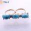 Hot Selling Turquoise Rhinestone Crystal Double Finger Ring Fashion Jewelry for Women//