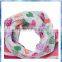 young girls heart fairisle knitted pompom scarf with fleece lining