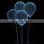3D Optical Illusion Ballon Night Lamp Night Light 10 Colorful LEDs Ultra-thin Acrylic Light Panel AA Battery or DC 5V