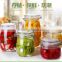 500ml 700ml 1000ml High quality glass storage jar/glass jar with metal clip/glass airtight jar