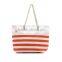 Nautical Rope Handle Tote stripe/chevron cotton beach bag