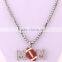 Mother's Day Gift Zinc Alloy Crystal MOM Football Necklace