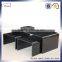 Fashion Design Special Shape All Glass Black Coffee Table Glass Top