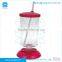 Acrylic 6oz STAR SHAPE BOTTOM TUMBLER WITH STRAW