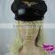 Black Embroidery Pilot Hat Captain Cap Sailor Hat
