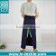 custom embroidered unisex 100% cotton black long apron
