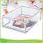 Different size solid glass picture display case shadow box colorful mixed wall hanging home decor metal clips for photo frame