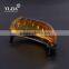 amber half round oil rubbed bronze glass knob