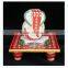 Chowki Ganesha painting marble artist home decor All Purpose gift art and craft Choki Ganpati Hindu