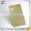 Custom printed brushed credit card size standard gold stainless steel metal business card