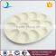 New product beige oval crackle glaze ceramic egg tray holder