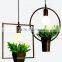 Sky garden LED hanging lantern light with planter pot