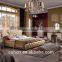 foshan King size genuine leather hotel set / bedroom furniture bed