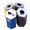 Modern outdoor recycle bin metal garbage waste bin (combo)