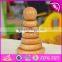 Creative educational baby stacking ring toys wooden block stacking games for kids W13D120