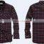 Men's 100% cotton twill plaids flannel fashion shirt with long sleeves