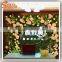 All kinds of flowers mixed with artificial flower wall for decorative