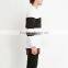 Cotton material slim fit white and blue stripe t-shirt long sleeve