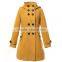 Hooded Long Warm Jacket Overcoat ,women Double Breasted two sides button Tweed Coat